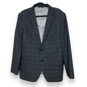 Banana Republic Wool Plaid Modern Slim Fit Sport Coat Blazer Size 44R/S